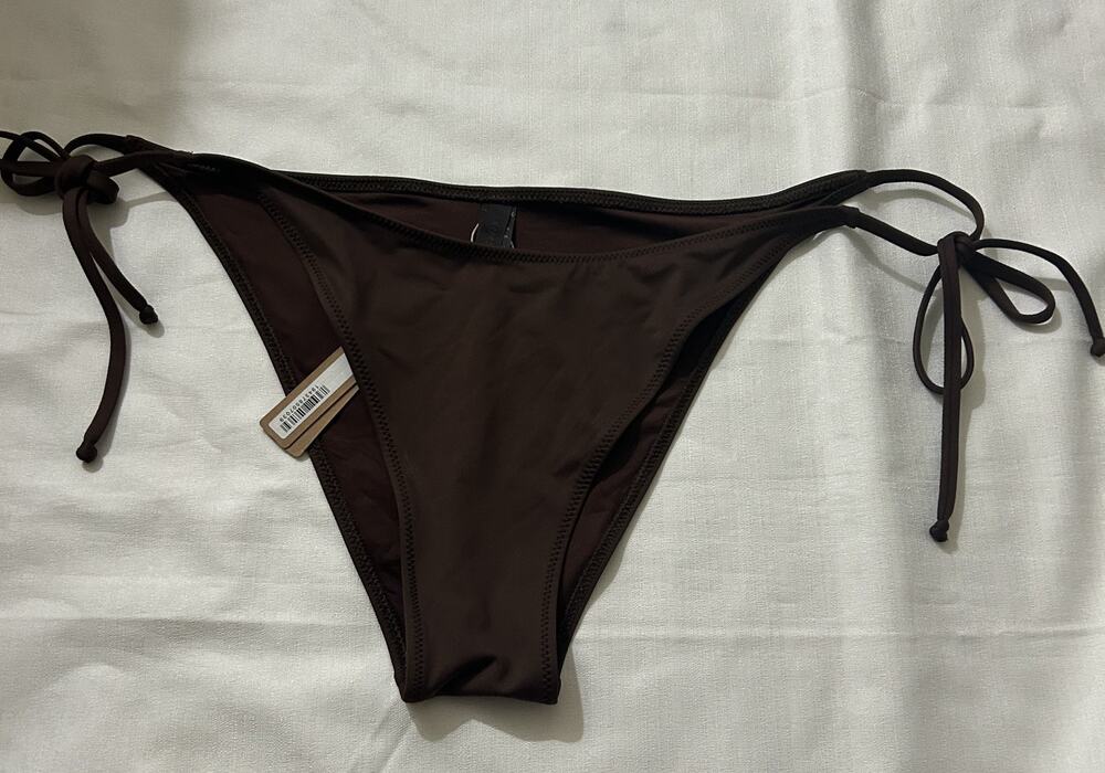 Skims NWT Recycled Swim Dippy Tie Bottom Cocoa Size XL